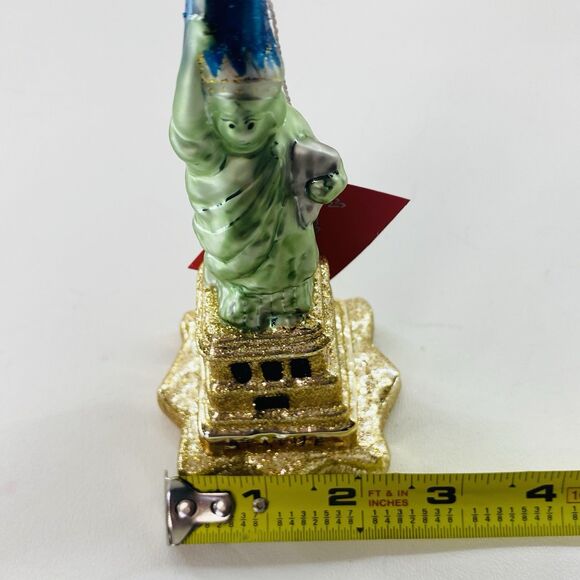 Landmark Creations Statue of Liberty Hand Blown Glass Christmas Ornament w/Box - Picture 11 of 12